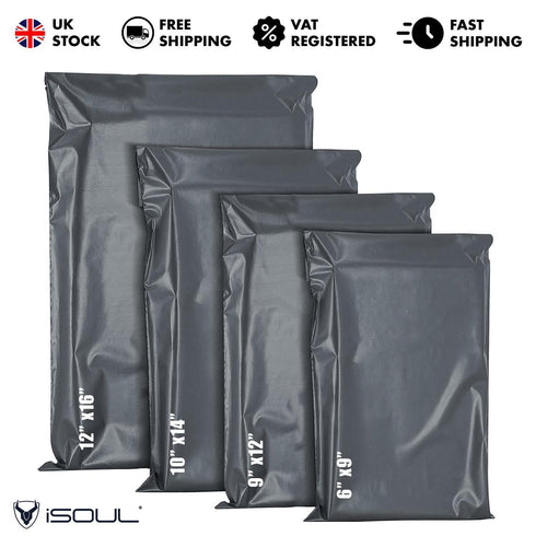 iSOUL 60 Mixed Size Mailing Bags Self-Seal Closure Postage Bags Envelopes for Posting Clothes, Tempered Proof, and Secure Medium Postal Packaging Bags - TradeNRG UK