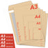 iSOUL A3 / A4 / A5 / A6 Do not Bend Envelopes Hard Board Back Manilla Envelope Brown - TradeNRG UK