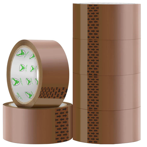 iSOUL Packing Tape 6 Rolls Per Pack - Heavy Duty Brown Packaging Tape for Parcels and Boxes - TradeNRG UK