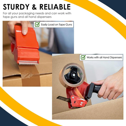 iSOUL Packing Tape 6 Rolls Per Pack - Heavy Duty Brown Packaging Tape for Parcels and Boxes - TradeNRG UK