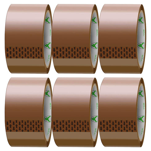 iSOUL Packing Tape 6 Rolls Per Pack - Heavy Duty Brown Packaging Tape for Parcels and Boxes - TradeNRG UK