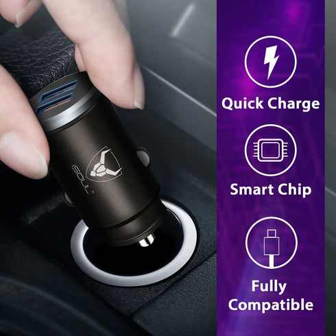 iSOUL Qualcomm Certified USB Cigarette Car Charger 12V/24V (5V/5A/30W) - TradeNRG UK