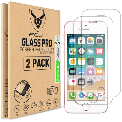 iSOUL Screen Protector for iPhone 5 / 5s / 5c / SE 1st gen Tempered Glass - TradeNRG UK