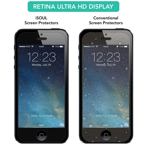 iSOUL Screen Protector for iPhone 5 / 5s / 5c / SE 1st gen Tempered Glass - TradeNRG UK