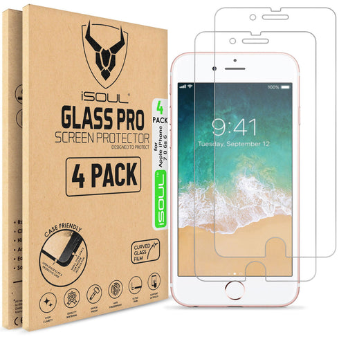 iSOUL Screen Protector for iPhone 6 / 7 / 8 / 6S Tempered Glass - TradeNRG UK