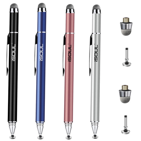 iSOUL Stylus Capacitive 2 in 1 Disc Tip and Microfiber Touchscreen Pen - TradeNRG UK