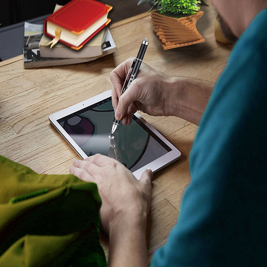 iSOUL Stylus Capacitive 2 in 1 Disc Tip and Microfiber Touchscreen Pen - TradeNRG UK