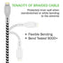 iSOUL iPhone Nylon Braided Lightning Charging Data Cable Fast Sync - TradeNRG UK