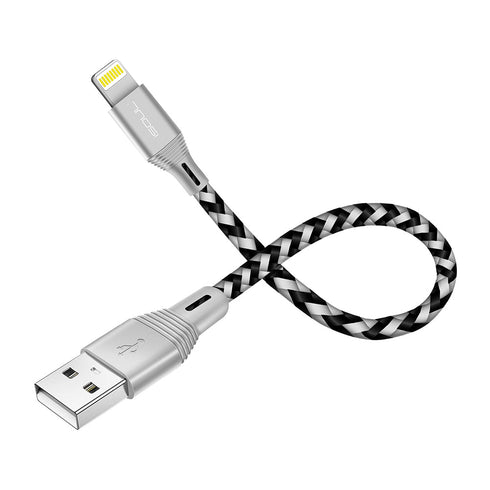 iSOUL iPhone Nylon Braided Lightning Charging Data Cable Fast Sync - TradeNRG UK