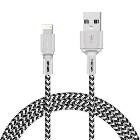 iSOUL iPhone Nylon Braided Lightning Charging Data Cable Fast Sync - TradeNRG UK