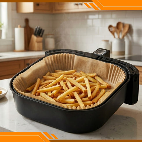 iSOUL Air Fryer Liners Rectangular Air Fryer Disposable Paper Liners 120 Pack