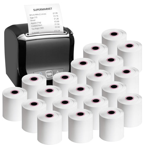80X80mm Smudge Free Till rolls for PDQ Machines Thermal Receipt Printer Rolls 20