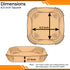 Parchment Air Fryer Liners 6.3 inch Square Air Fryer Disposable Paper Liners 50