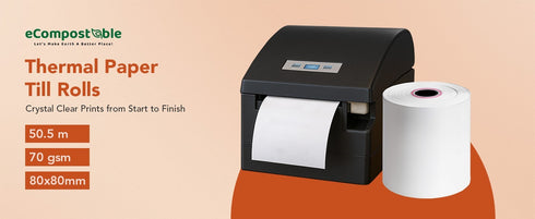 80X80mm Smudge Free Till rolls for PDQ Machines Thermal Receipt Printer Rolls 20