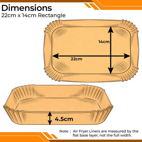 iSOUL Air Fryer Liners Rectangular Air Fryer Disposable Paper Liners 120 Pack