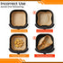 Parchment Air Fryer Liners 6.3 inch Square Air Fryer Disposable Paper Liners 50