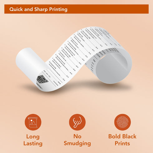 80X80mm Smudge Free Till rolls for PDQ Machines Thermal Receipt Printer Rolls 20