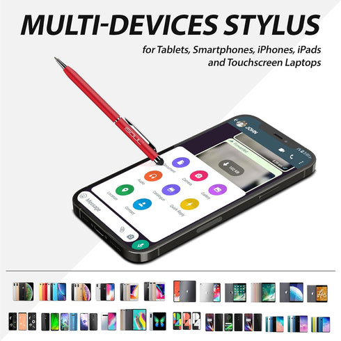 iSOUL Stylus Touch Pen, Pack of 10 for Touch Screens - Compatible With Apple iPad, iPhone, Samsung Galaxy, Oneplus, Pixel, Mobile Phones & Tablets - Rainbow