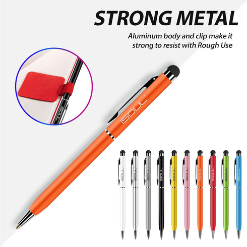 iSOUL Stylus Touch Pen, Pack of 10 for Touch Screens - Compatible With Apple iPad, iPhone, Samsung Galaxy, Oneplus, Pixel, Mobile Phones & Tablets - Rainbow