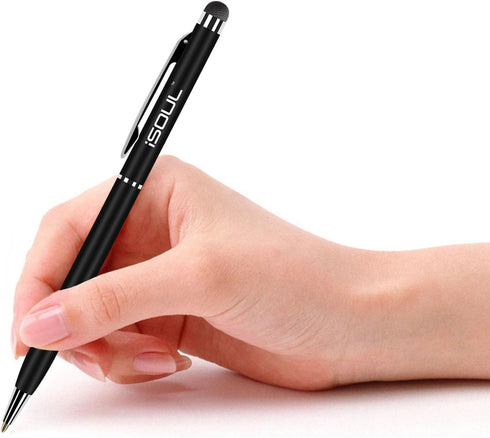 iSOUL Stylus Pen Pack of 10, Compatible with iPad, iPhone, Samsung Galaxy & More, Black