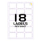 Sticky Labels for Printer - 18 Printer Labels per Sheet - 63mm x 47mm