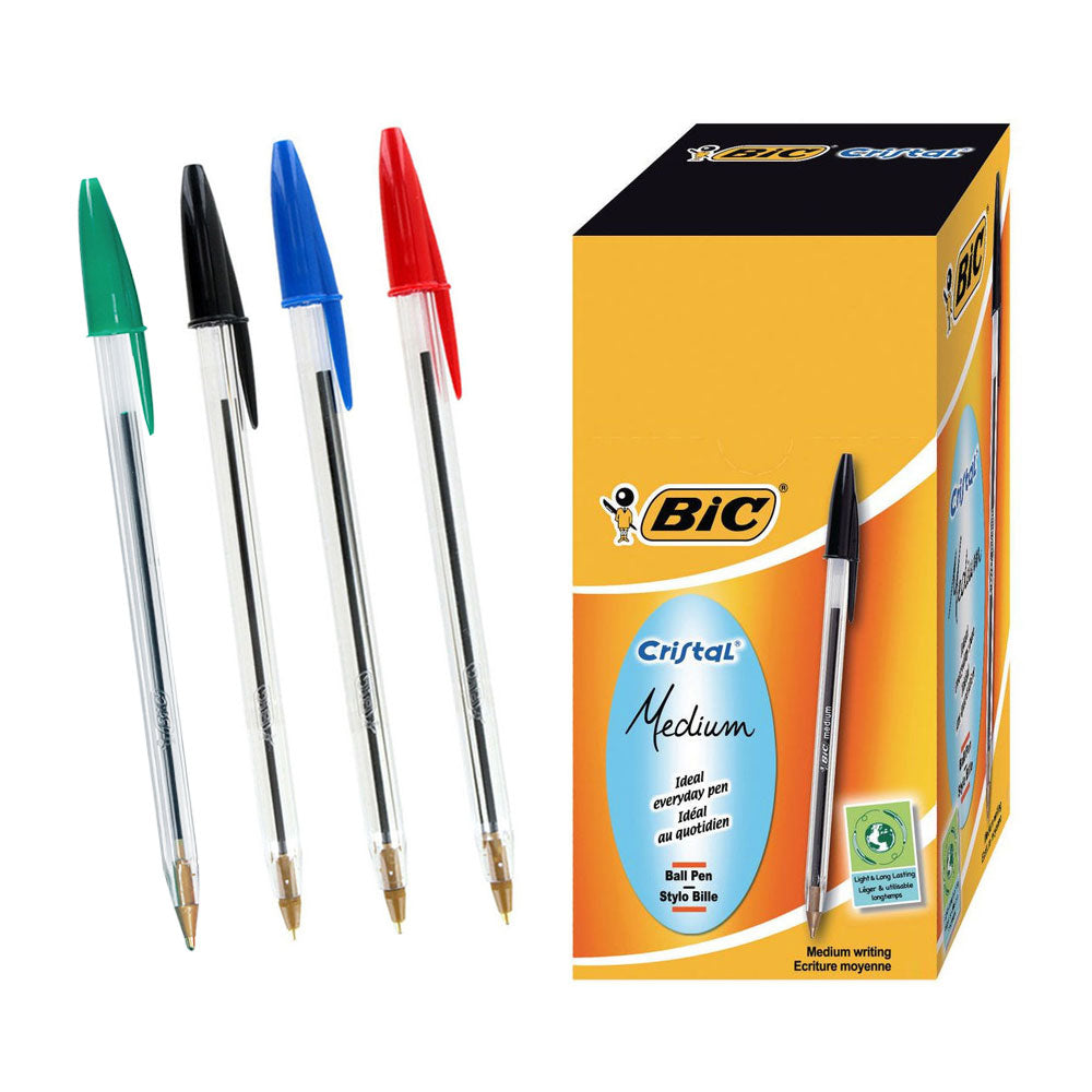 BIC Cristal Pens Medium Ball Pens BIC Crystal Biros Ballpoint Pen