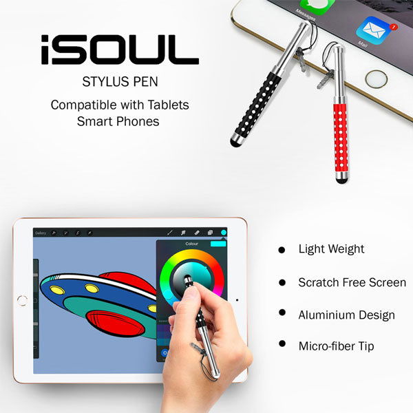 Stylus, Retractable Styli Stylus Pen For Phones iPad by iSOUL | 10Pcs ...