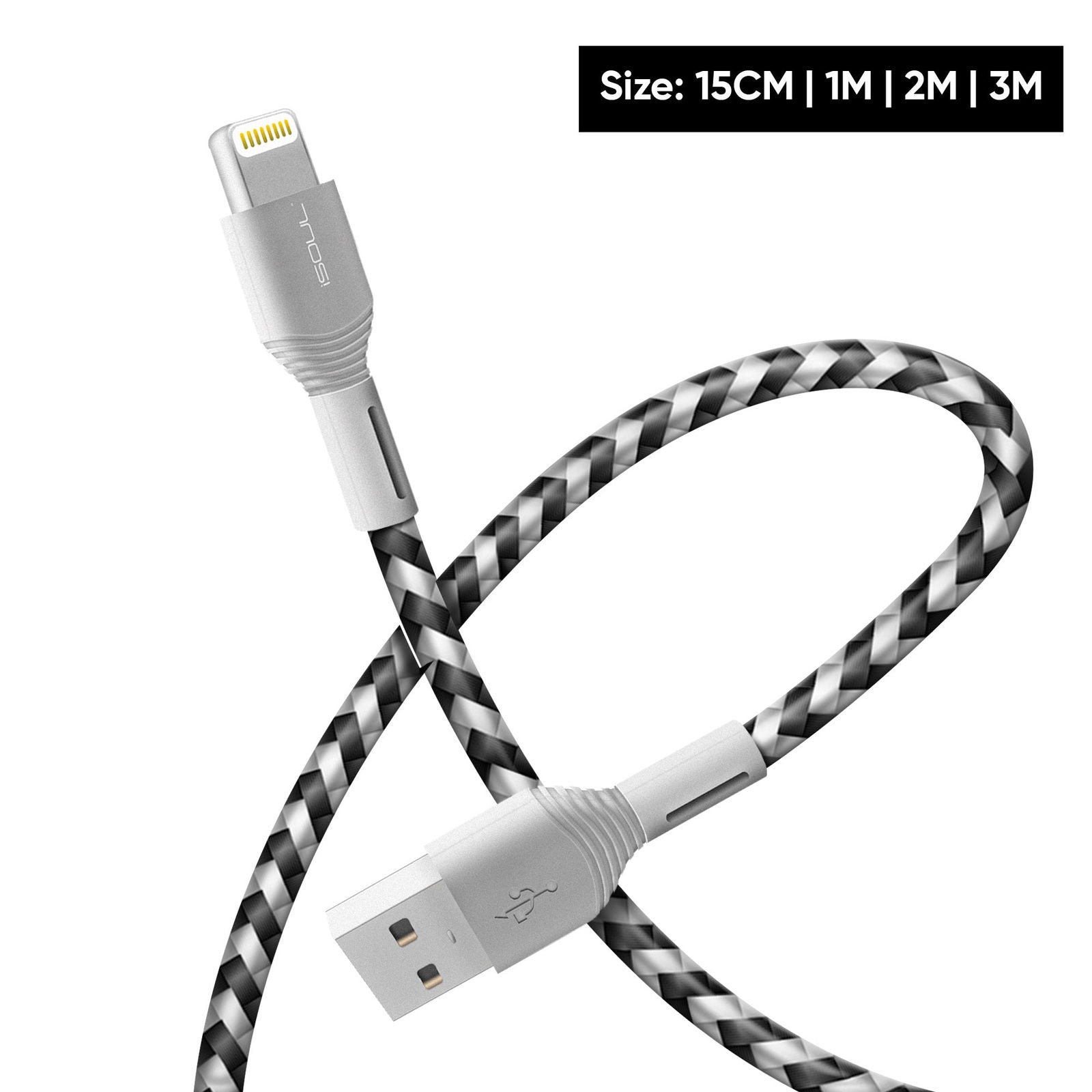 iSOUL iPhone Nylon Braided Lightning Charging Data Cable Fast